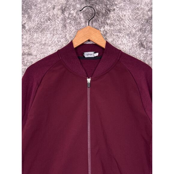 Rapha Track Jacket XL Mens Merino Wool Full Zip Cycling Red Bomber Cycling - Picture 2 of 8